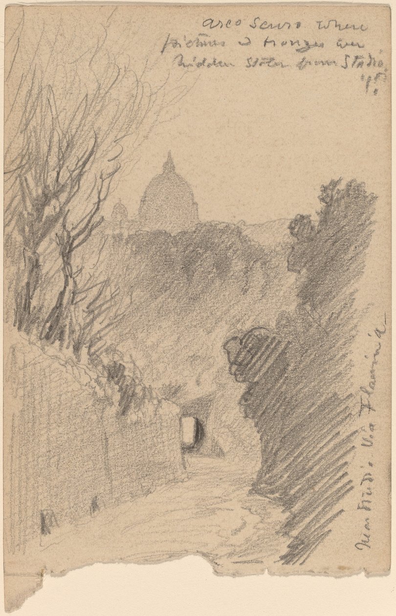 Arco Oscuro - Via Fiaminian yli, n. 1890. tekijältä Elihu Vedder
