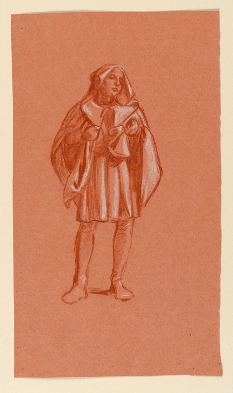 Piirros, hupullinen hahmo, n. 1885. tekijältä Elihu Vedder