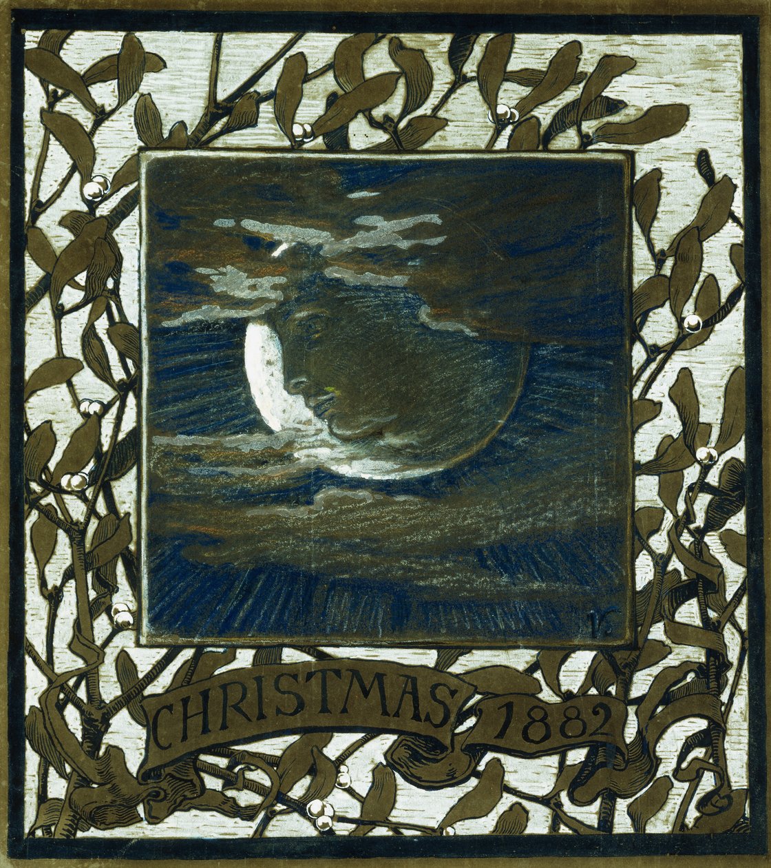 Luna, joulu, 1882, 1882 tekijältä Elihu Vedder