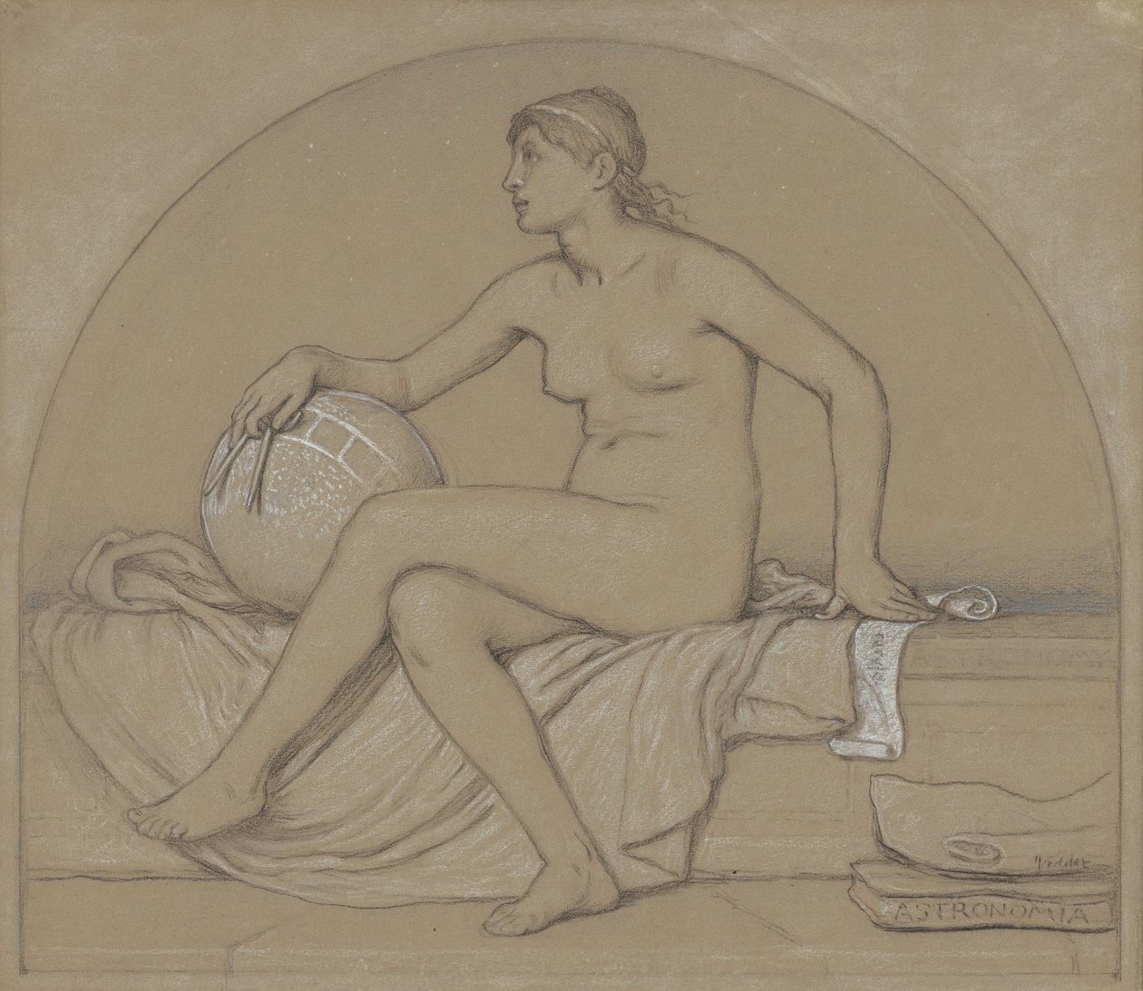 Study for Astronomy, 1892. tekijältä Elihu Vedder
