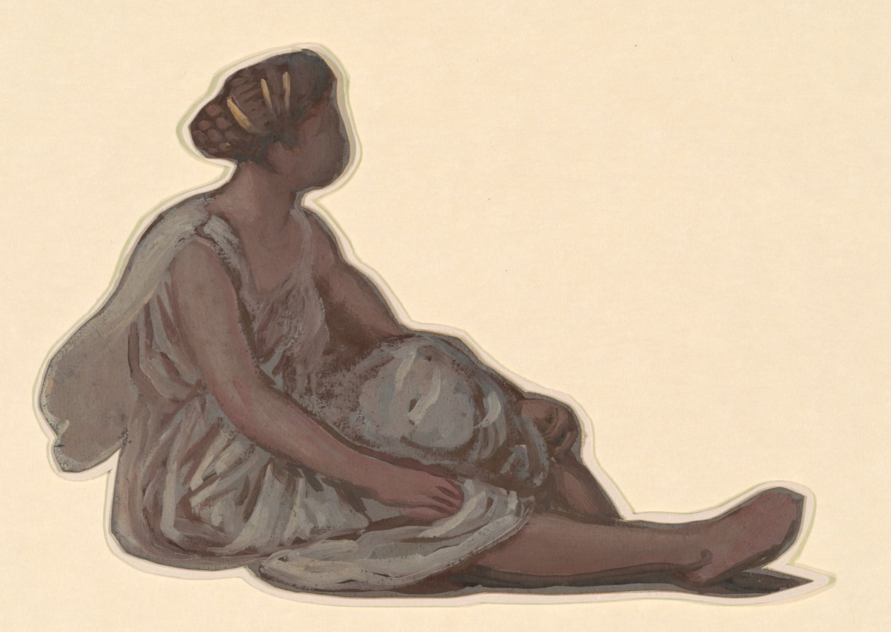 Tutkimus kreikkalaisten tyttöjen kylpemisestä, n. 1872. tekijältä Elihu Vedder