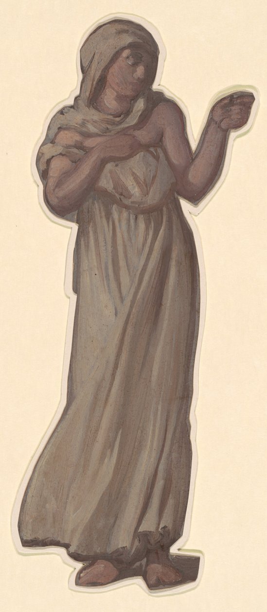 Tutkimus kreikkalaisten tyttöjen kylpemisestä, n. 1872. tekijältä Elihu Vedder