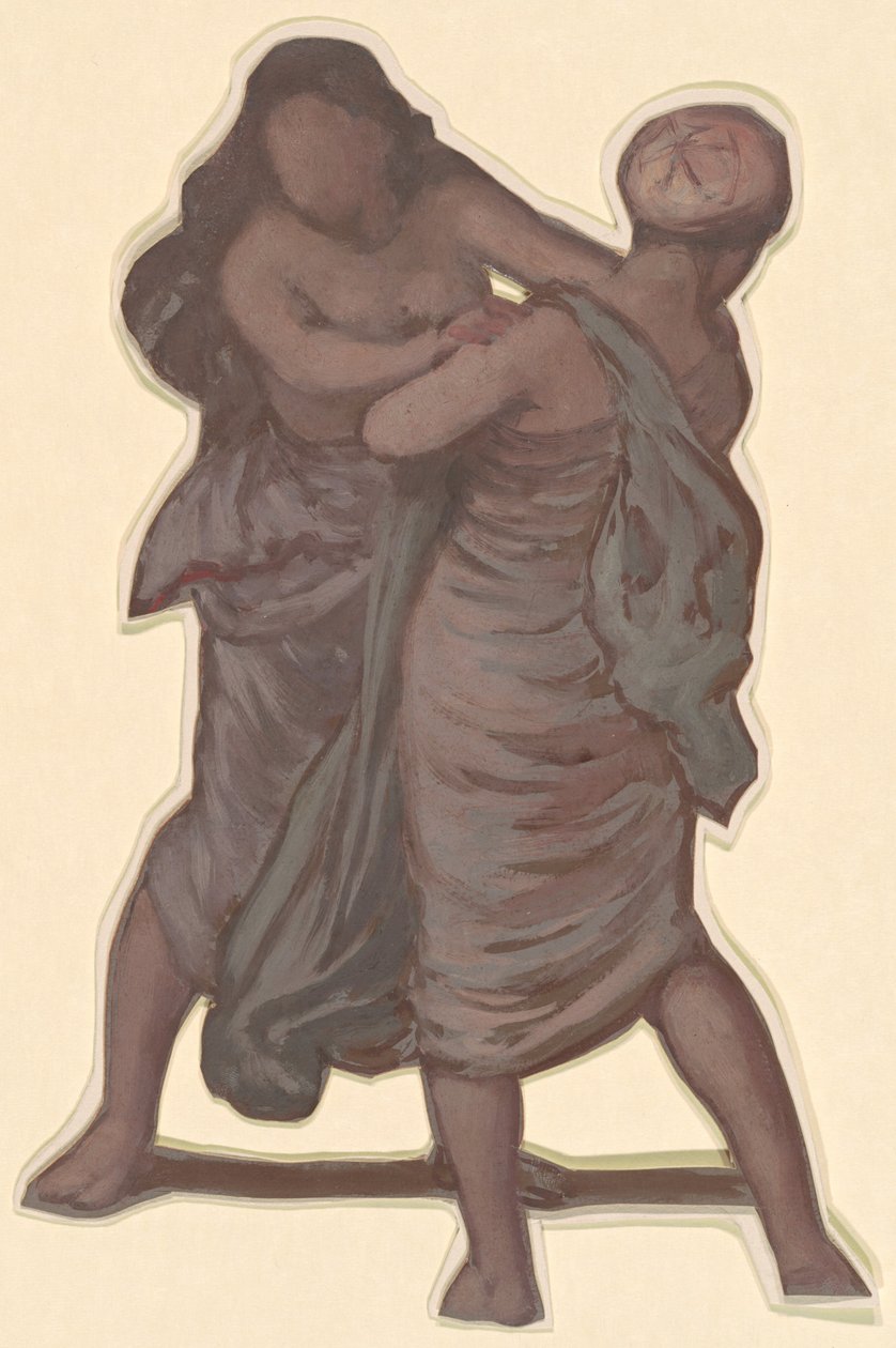 Tutkimus kreikkalaisten tyttöjen kylpemisestä, n. 1872. tekijältä Elihu Vedder