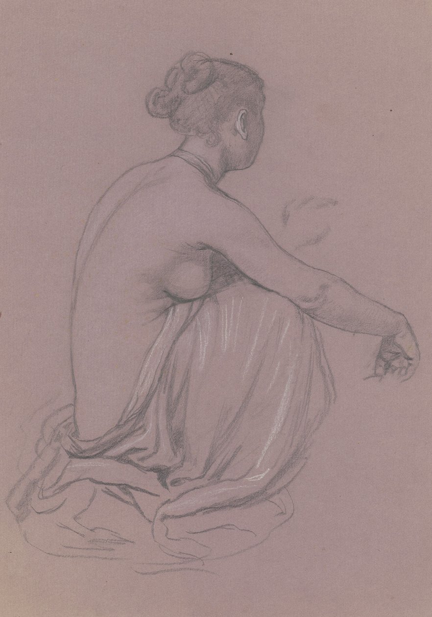 Tutkimus kreikkalaisten tyttöjen kylpemisestä, n. 1872. tekijältä Elihu Vedder