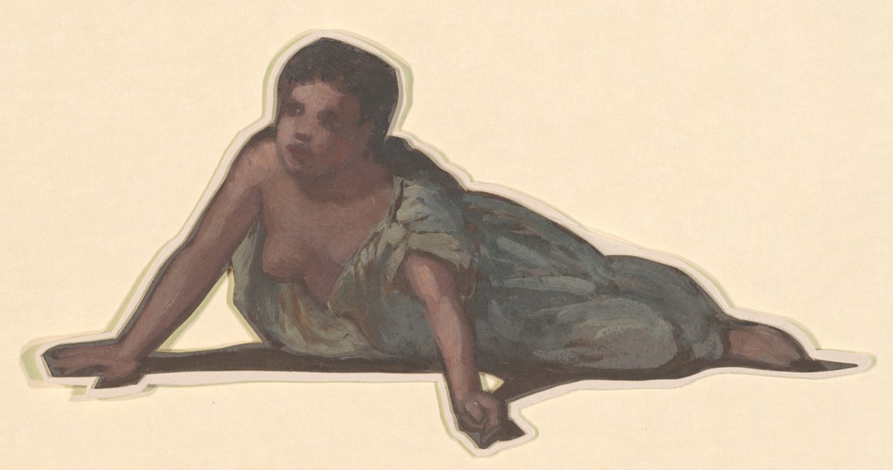 Tutkimus kreikkalaisten tyttöjen kylpemisestä, n. 1872. tekijältä Elihu Vedder