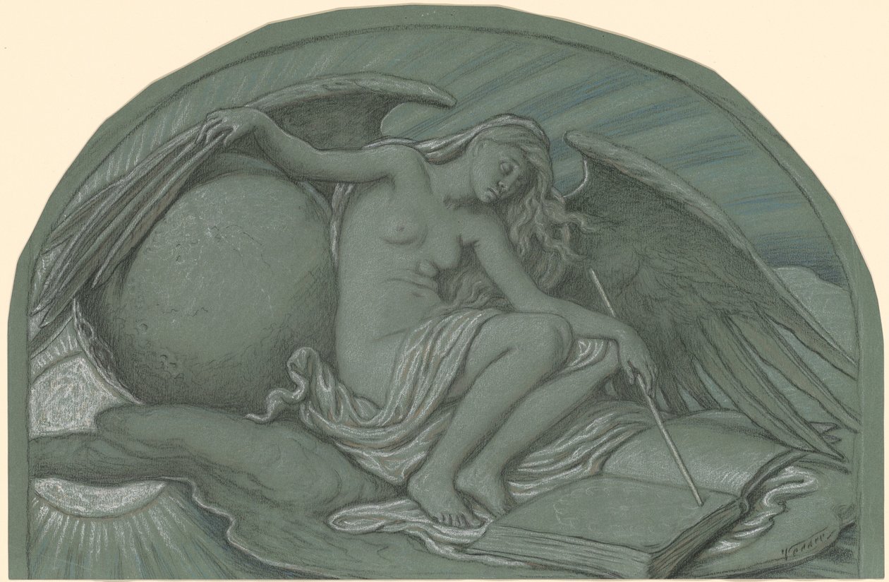 Tutkimus The Clipse of the Auringon by the Moon, 1892. tekijältä Elihu Vedder