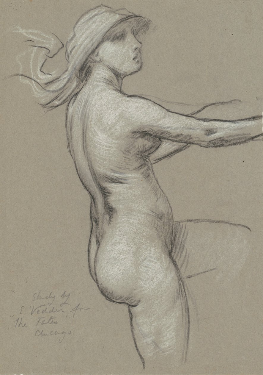 Study for The Fates Gathering in the Stars, 1884-1887. tekijältä Elihu Vedder