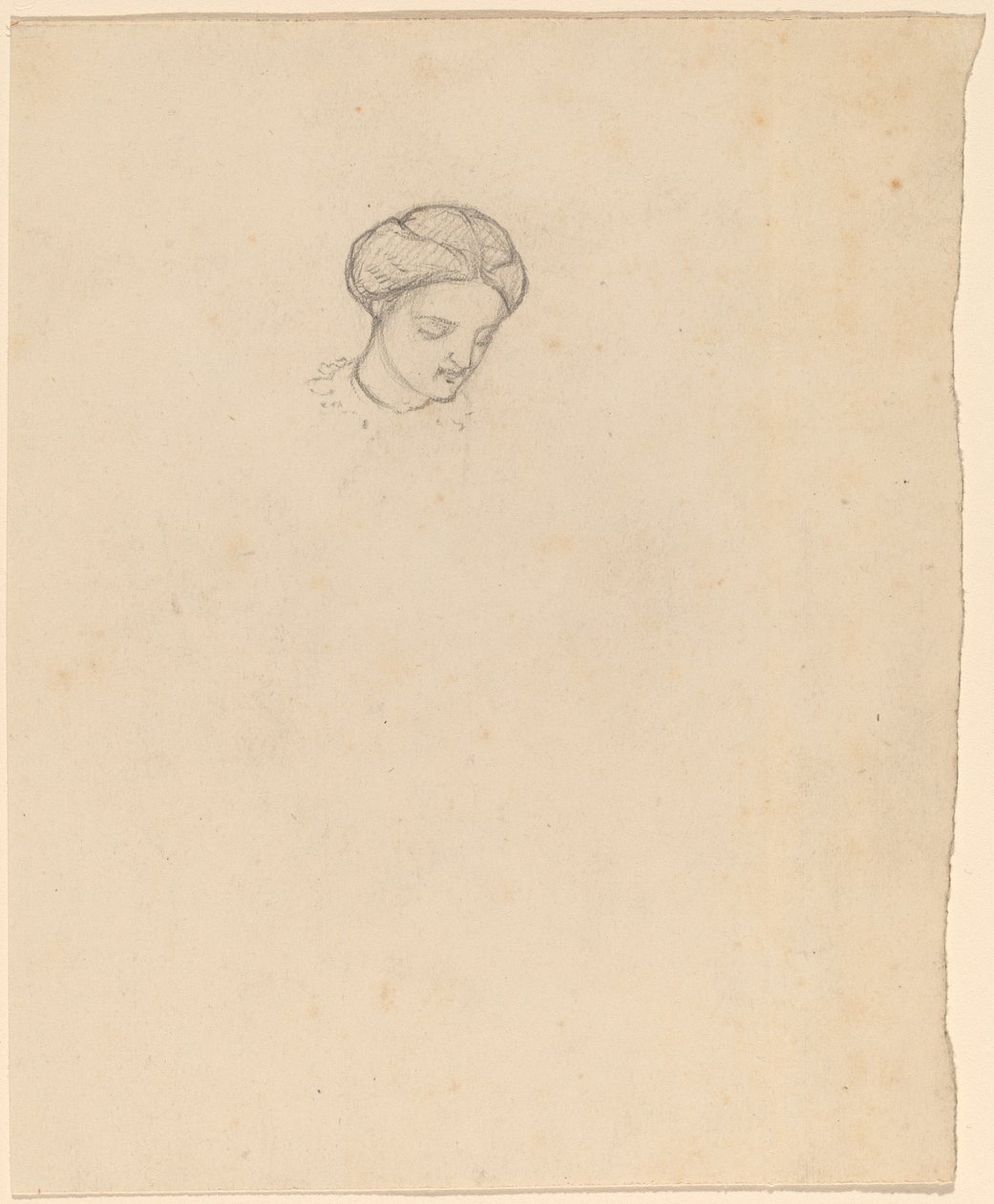 Tutkimus tytön päästä, n. 1858. tekijältä Elihu Vedder