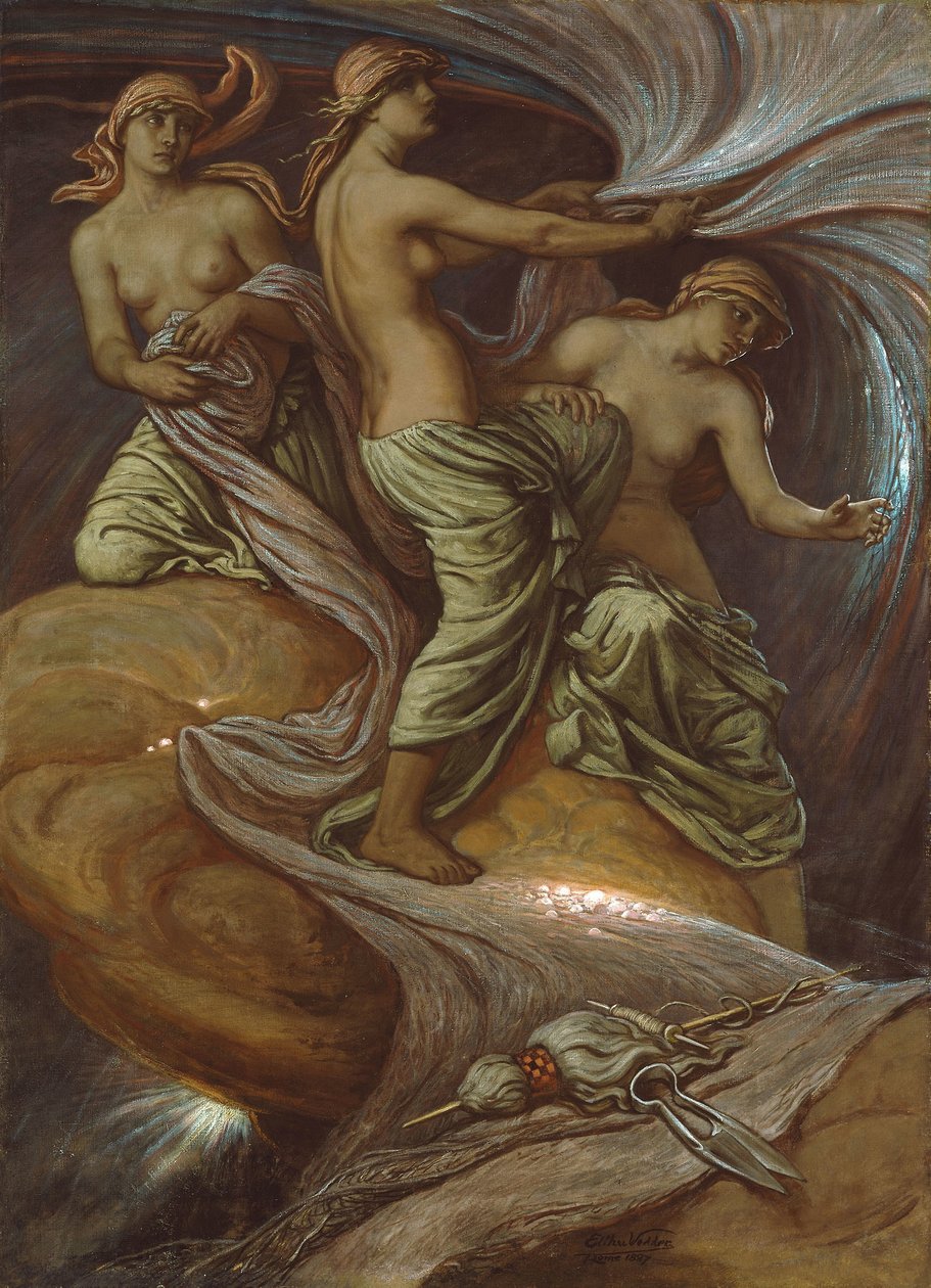 Kohtalot kokoontuvat tähdissä, 1887 tekijältä Elihu Vedder