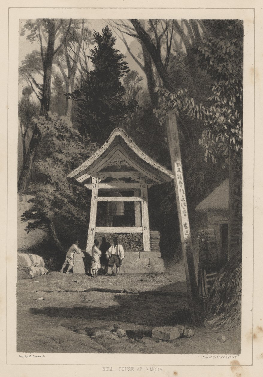 Kellotalo Simodassa, 1855 tekijältä Eliphalet Brown