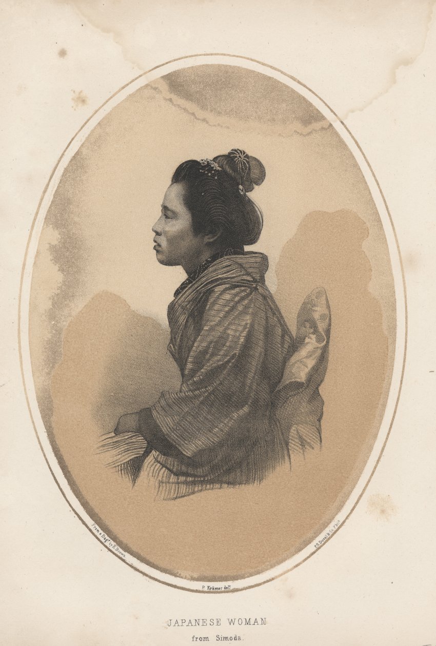 Japanilainen nainen Simodasta, 1855 tekijältä Eliphalet Brown
