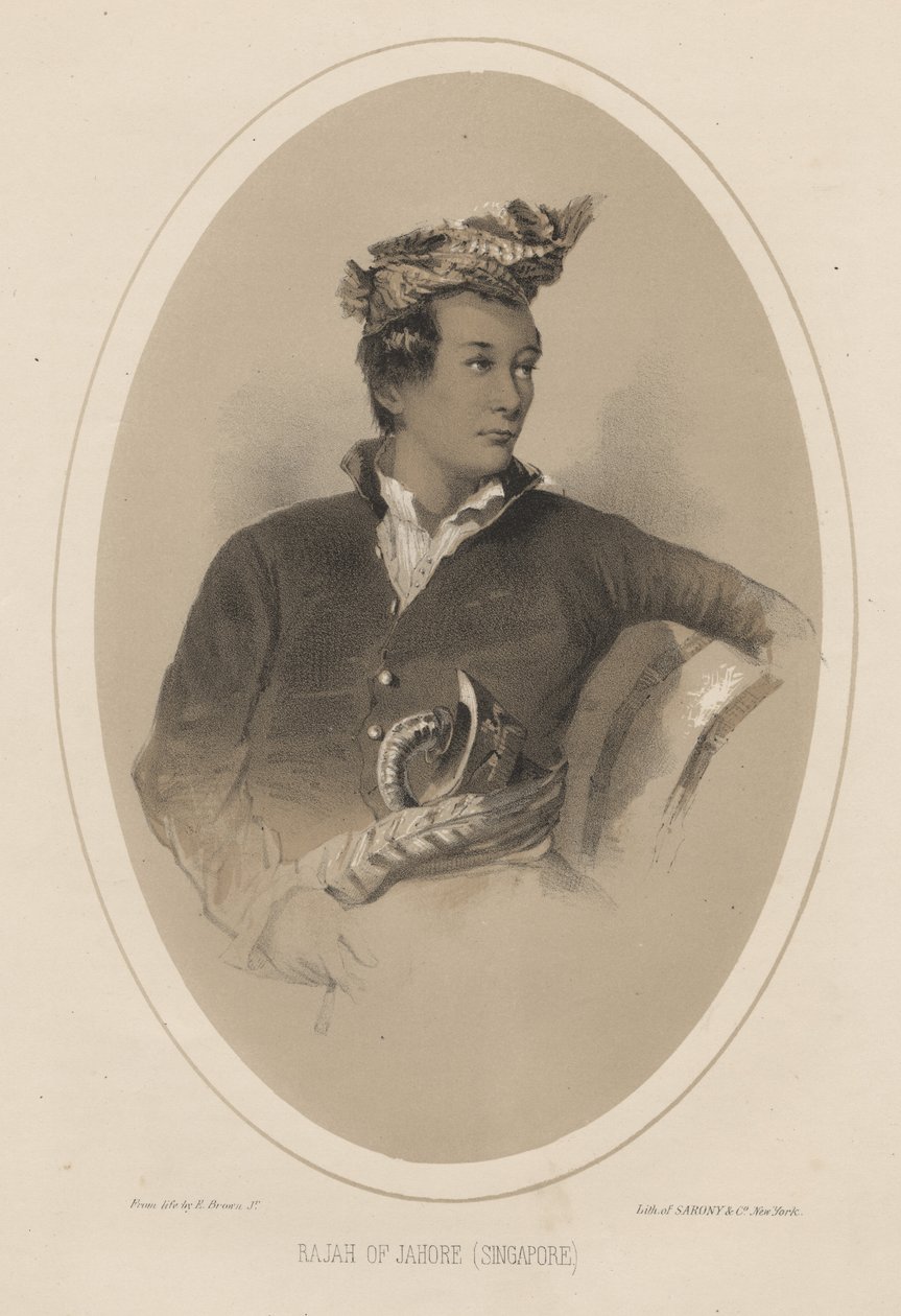 Rajah of Jahor (Singapore), 1855 tekijältä Eliphalet Brown