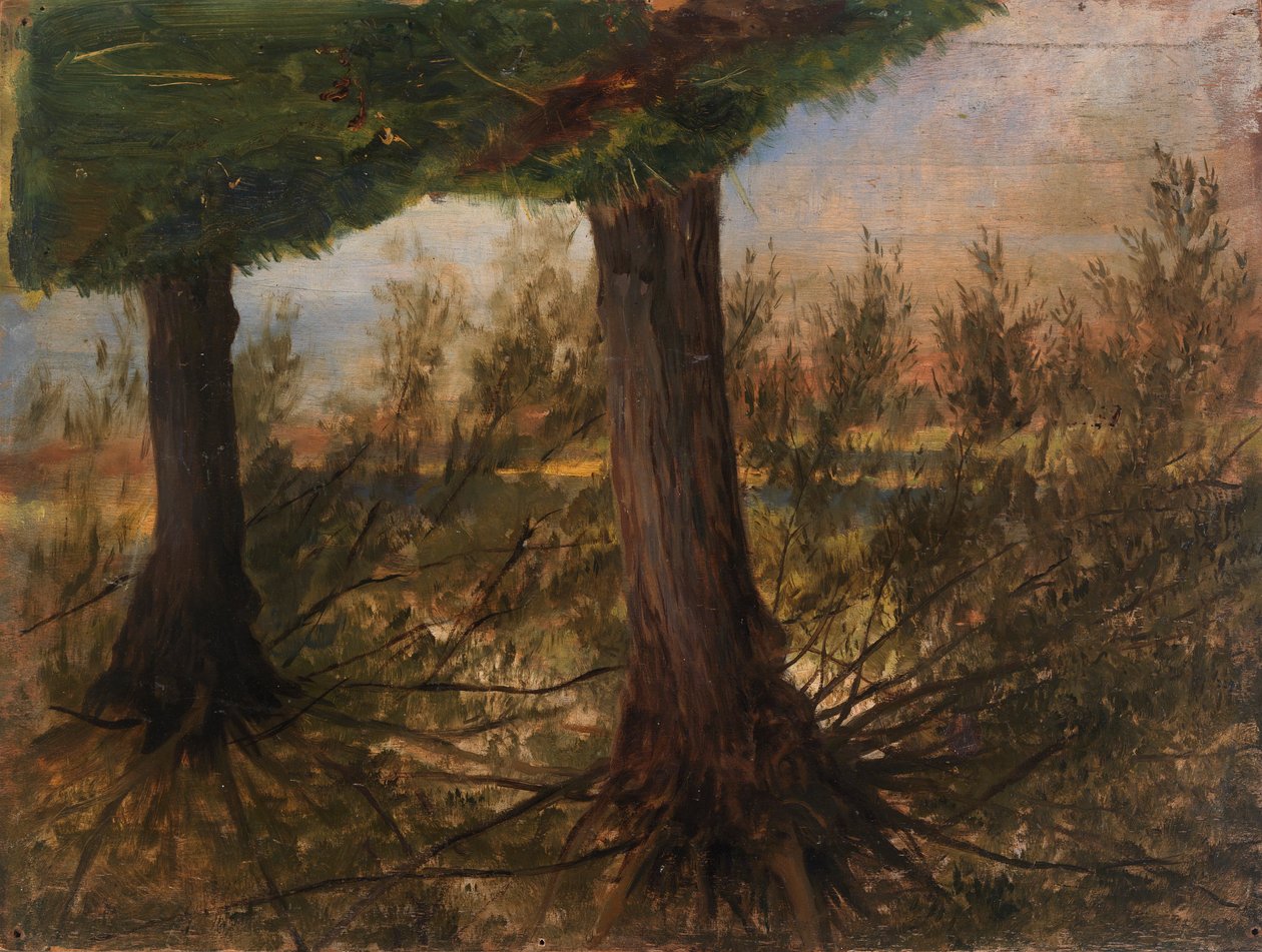 Puut puron vieressä, 1800-luvun loppu - 1900-luvun alku. tekijältä Eliphalet Frazer Andrews