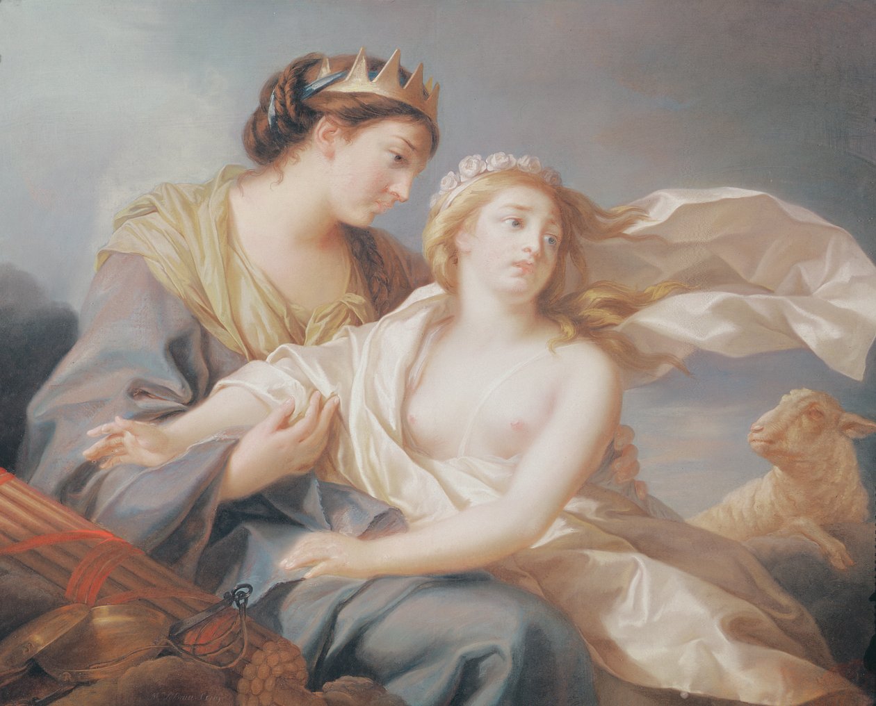Viattomuus turvautuu oikeuden syliin tekijältä Elisabeth Louise Vigee Lebrun