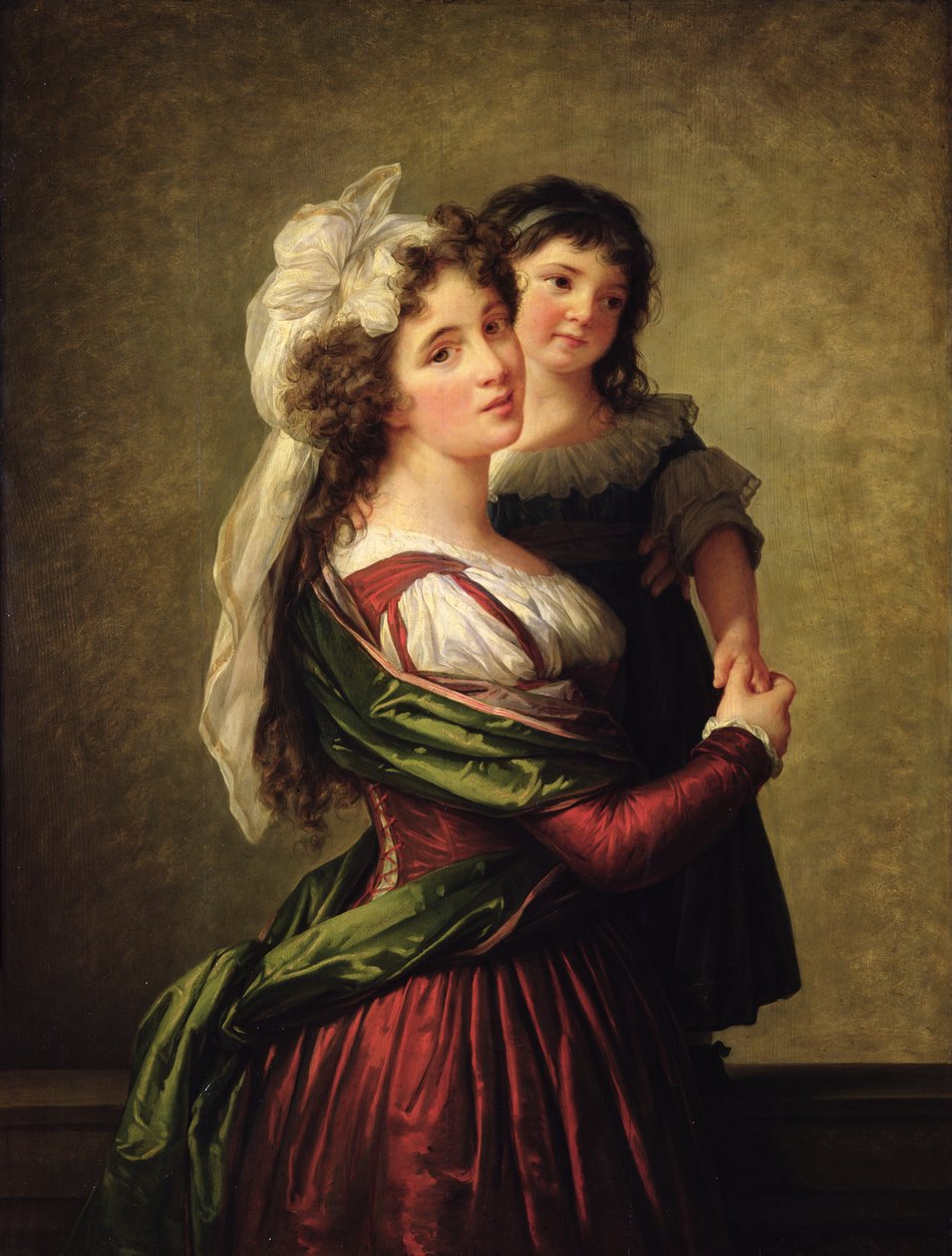 Madame Rousseau ja hänen tyttärensä, 1789 tekijältä Elisabeth Louise Vigee Lebrun