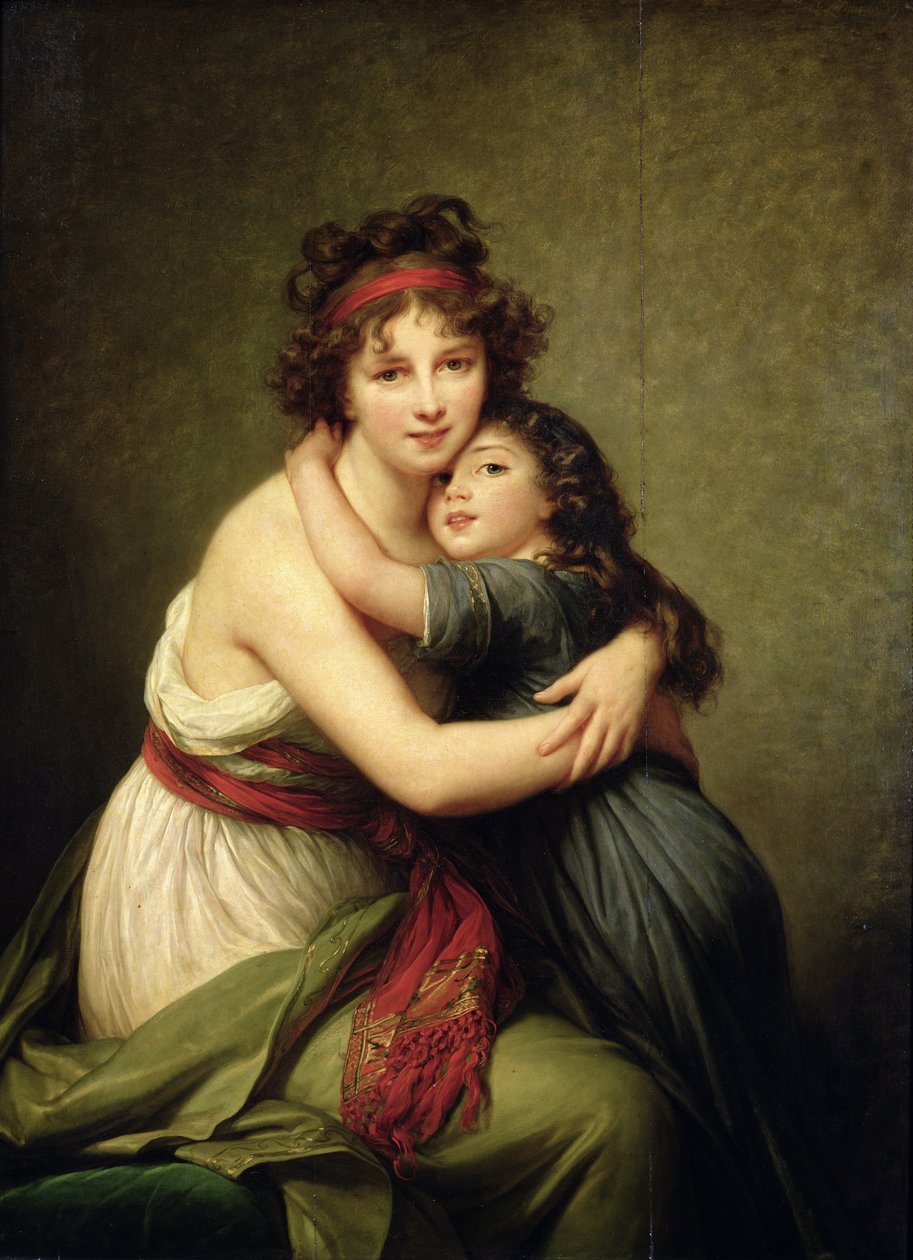 Madame Vigee-Lebrun ja hänen tyttärensä Jeanne-Lucie-Louise (1780-1819) 1789 tekijältä Elisabeth Louise Vigee Lebrun