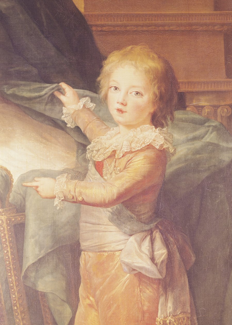 Marie-Antoinette ja hänen lapsensa, yksityiskohta Louis-Joseph-Xavierista (1781-89) (yksityiskohta luvusta 3822) tekijältä Elisabeth Louise Vigee Lebrun