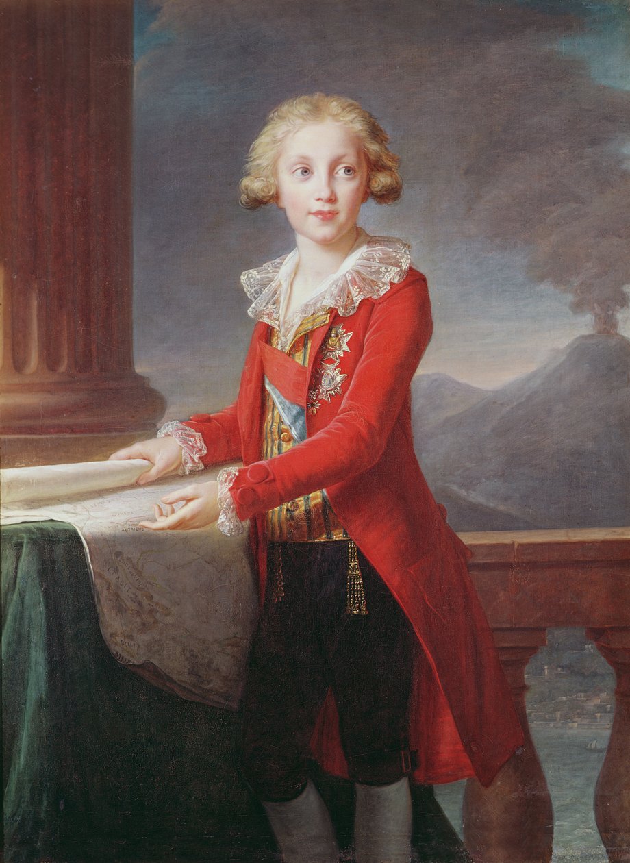Muotokuva Sisilian Frans I:stä kahdesta Sisiliasta tekijältä Elisabeth Louise Vigee Lebrun