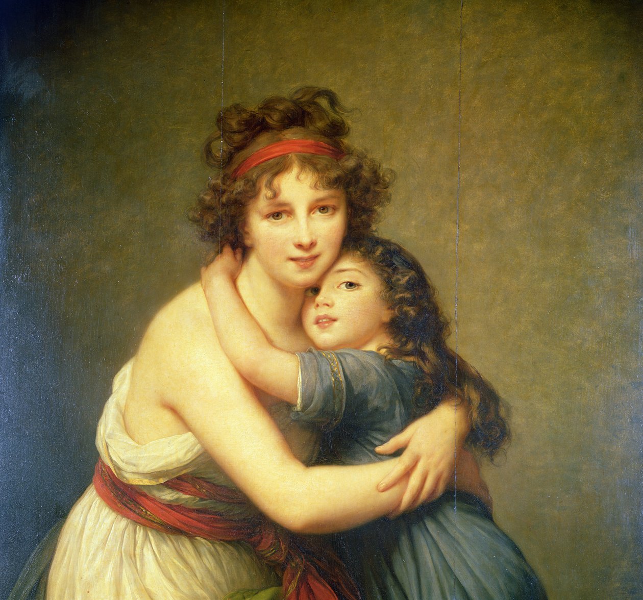 Madame Vigee-Lebrun ja hänen tyttärensä, Jeanne-Lucie-Louise 1780-1819 1789 Öljy kankaalle yksityiskohta numerosta 27697 tekijältä Elisabeth Louise Vigee Lebrun