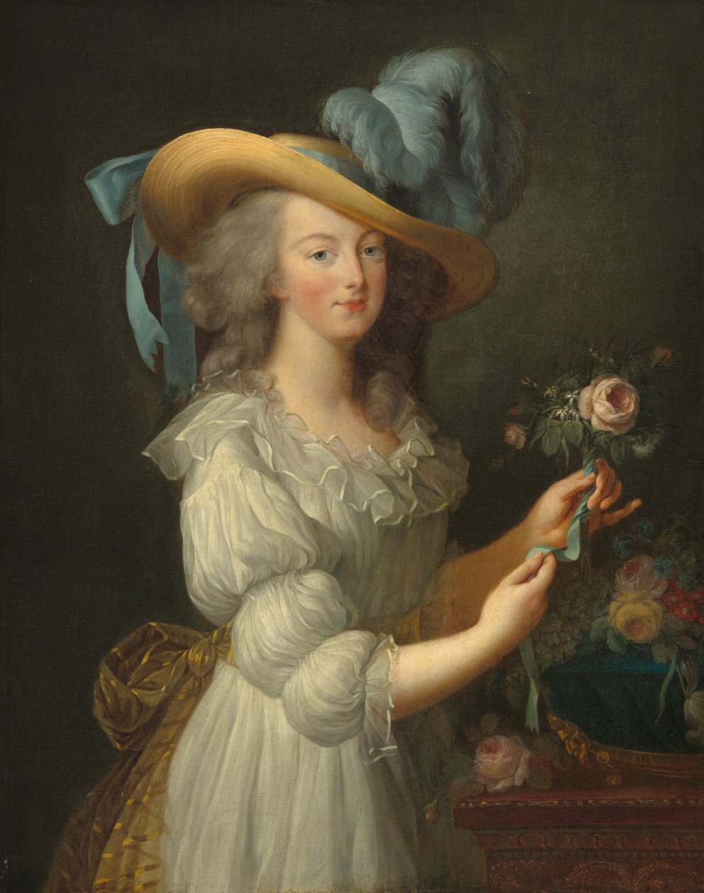 Marie-Antoinette, vuoden 1783 jälkeen (öljy kankaalle) tekijältä Elisabeth Louise (after) Vigee Lebrun