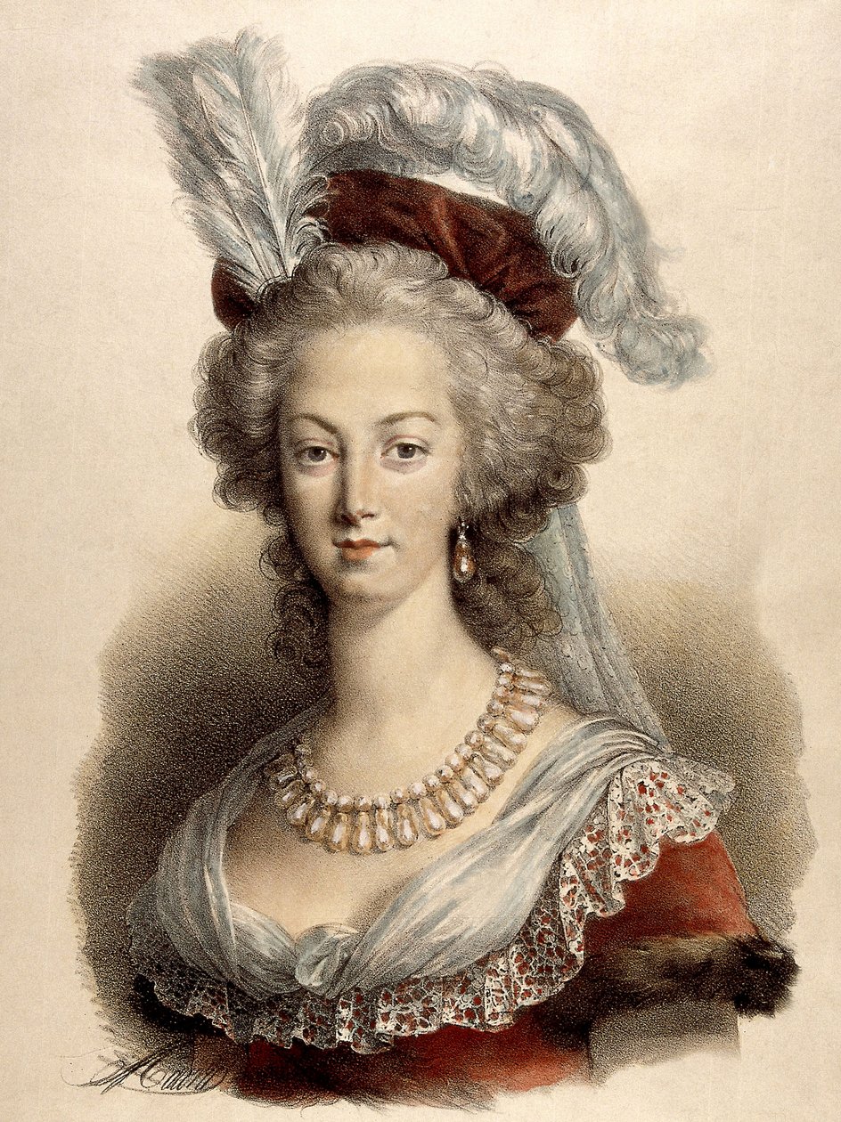 Kuningatar Marie Antoinette tekijältä Elisabeth Louise (after) Vigee Lebrun