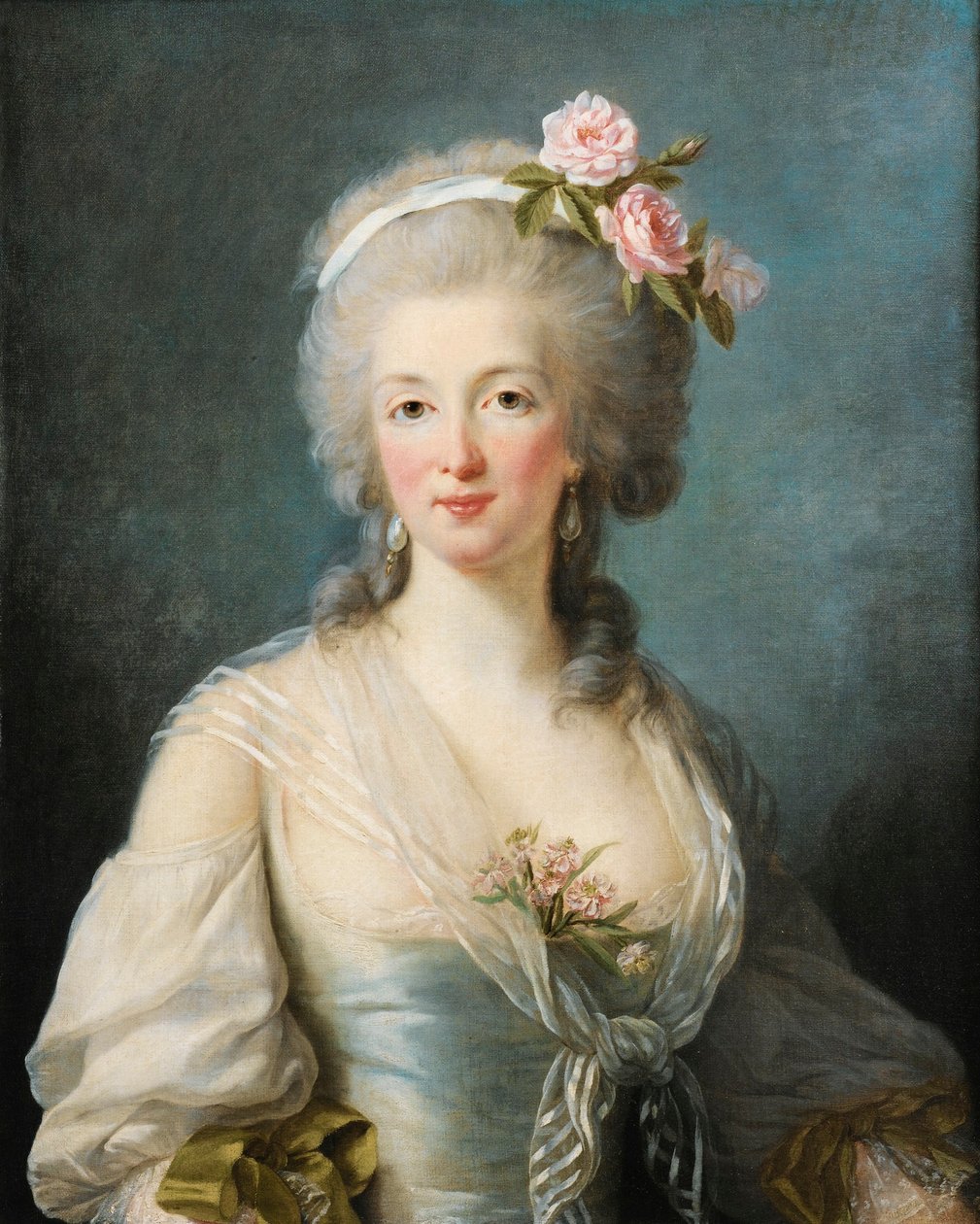 Jeanne de Valois-Saint-Rémyn oletettu muotokuva. tekijältä Élisabeth Louise Vigée Le Brun
