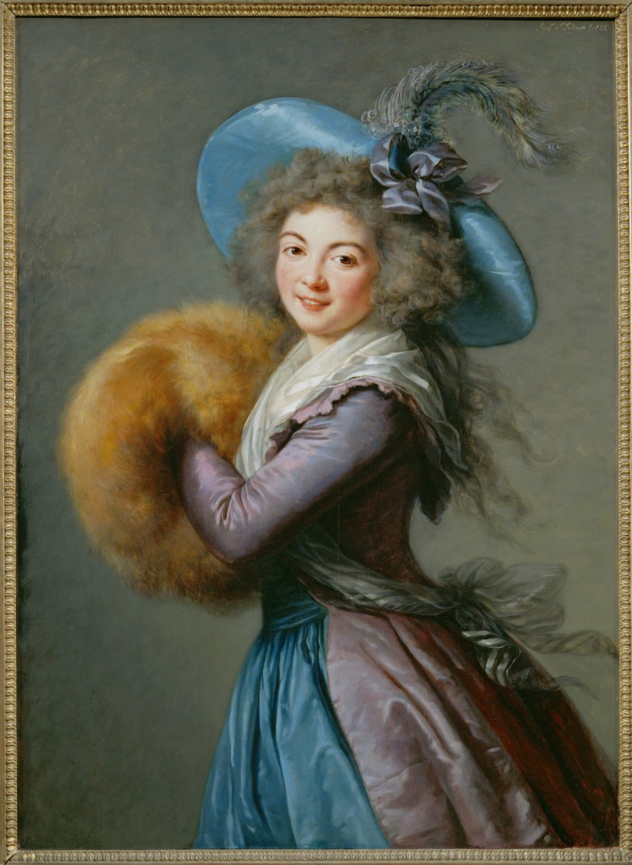Mme Mole-Raymond (maalaus puulle) tekijältä Elisabeth Louise Vigee-Lebrun
