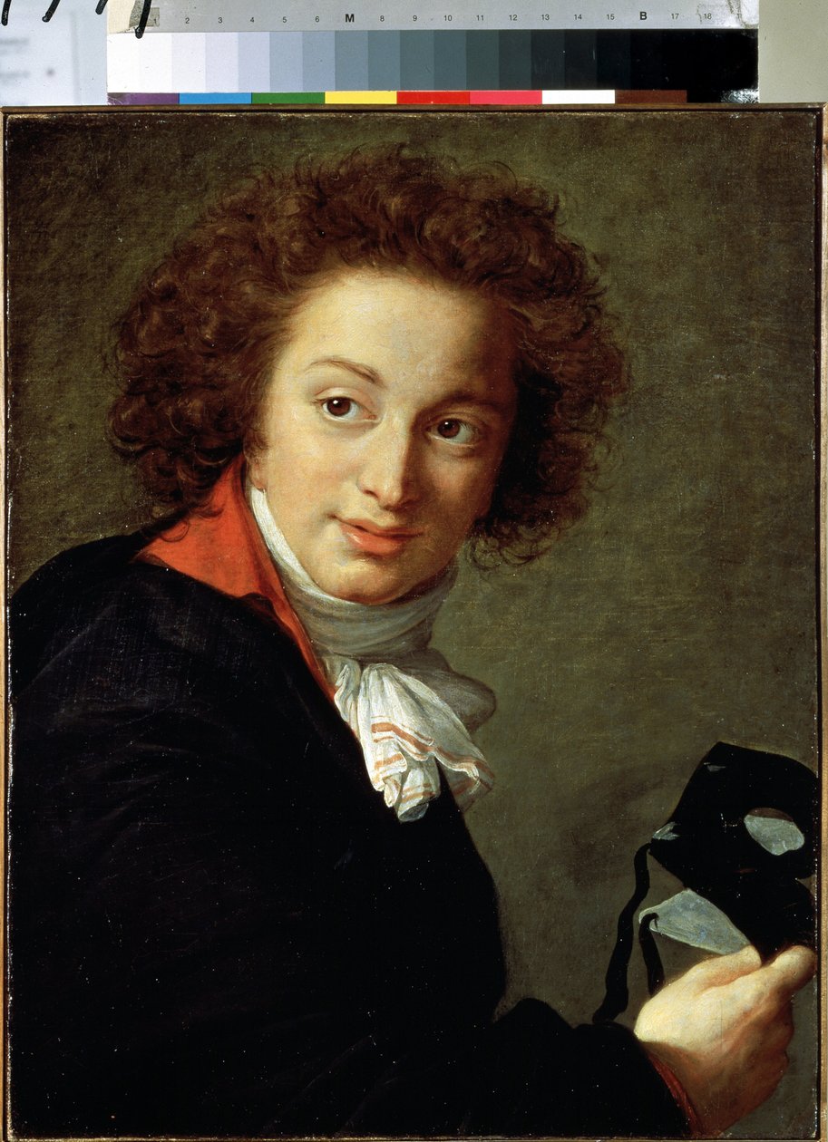 Kreivi Grigori Tšernyšovin muotokuva naamiolla. Marie Louise Elisabeth Vigee Lebrunin (1755-1842) maalaus Öljy kankaalle, 56 x 44 cm tekijältä Elisabeth Louise Vigee Lebrun