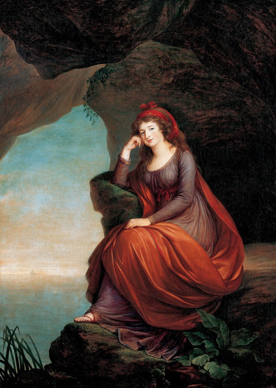 Kreivitär Maria Josepha Hermengilde Esterházy, s. Princess von und zu Liechtenstein 1768-1845, 1793 tekijältä Elisabeth Louise Vigee Lebrun