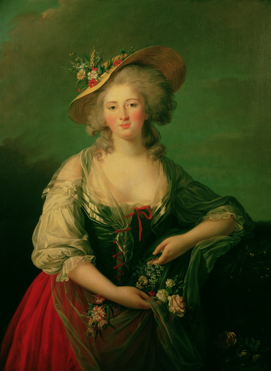 Elisabeth of France (1764-94) nimeltään Madame Elizabeth, n. 1782 (öljy kankaalle) tekijältä Elisabeth Louise Vigee Lebrun