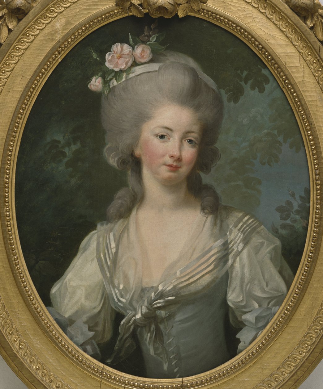 Ernestine Frederique, Croyn prinsessa - Croyn prinsessa Ernestine-Frederiquen muotokuva, kirjoittanut Vigee-Lebrun, Marie Louise Elisabeth (1755-1842). Öljy kankaalle. Koko: 74x60 cm. Tukholman kansallismuseo tekijältä Elisabeth Louise Vigee Lebrun
