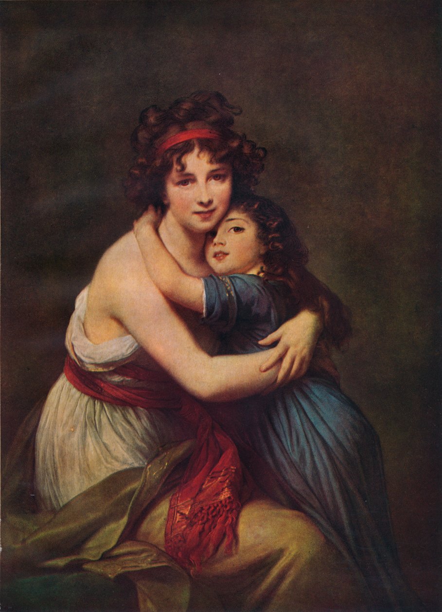Madame Vigee Lebrun ja hänen tyttärensä Jeanne Lucie Louise, 1789, 1938 tekijältä Elisabeth Louise Vigee Lebrun
