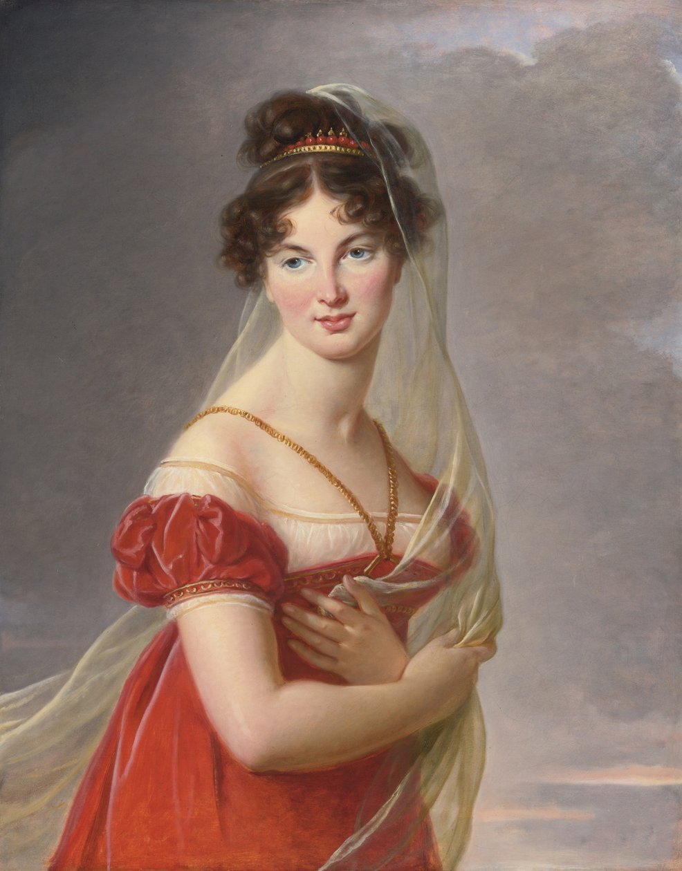 Kenraali Alexander Lvovich Davyn vaimon Aglae Angelique Gabrielle de Gramontin muotokuva 1787-1842 tekijältä Elisabeth Louise Vigee Lebrun