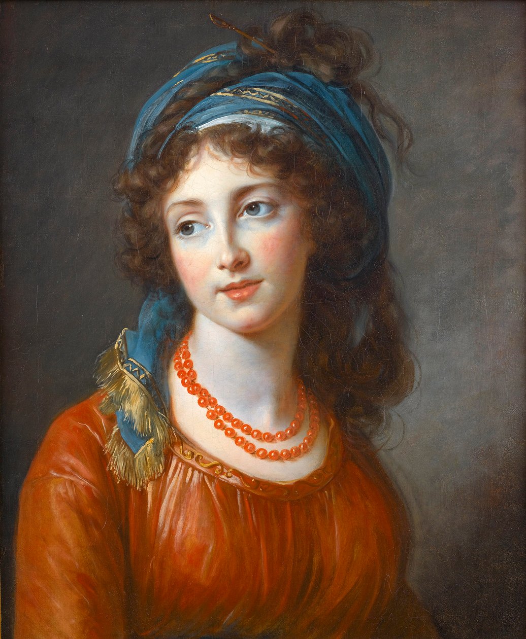 Marie Louise Elisabeth Vigee Lebrunin (Vigee-Lebrun) (1755-1842) muotokuva Aglae de Gramontista, syntyperäinen de Polignac (1768-1812) tekijältä Elisabeth Louise Vigee Lebrun