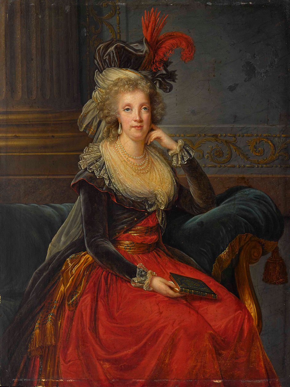 Itävallan Maria Carolinan muotokuva 1752-1814. tekijältä Elisabeth Louise Vigee Lebrun