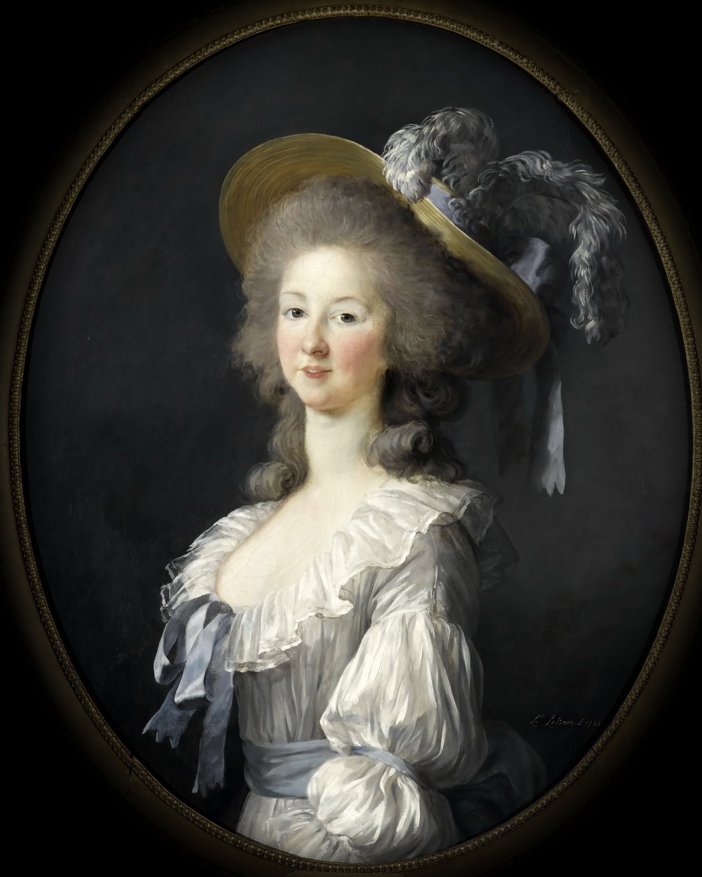 Muotokuva Marie Louise of Savoysta 1749-1792, Lamballen prinsessa tekijältä Elisabeth Louise Vigee Lebrun