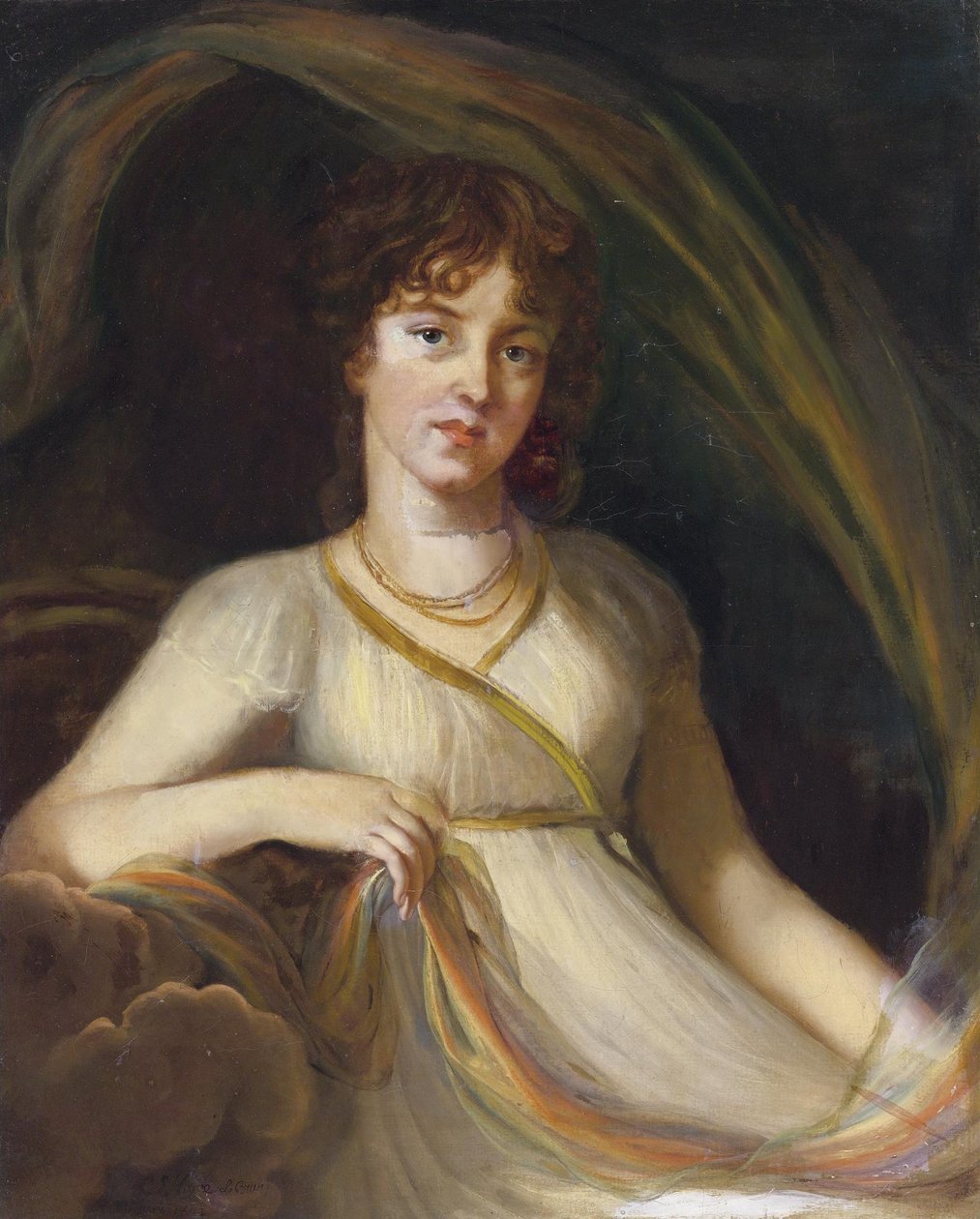 Prinsessa Ekaterina Osipovna Tyufyakina, os. Khorvat 1777-1802, muotokuva Iriksena, 1802 tekijältä Elisabeth Louise Vigee Lebrun