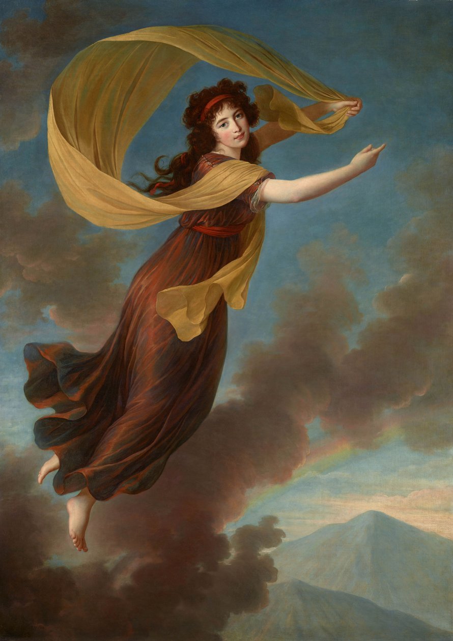 Prinsessa Karoline von Liechtensteinin muotokuva, os. kreivitär von Manderscheid-Blankenheim 1768-1833 tekijältä Elisabeth Louise Vigee Lebrun