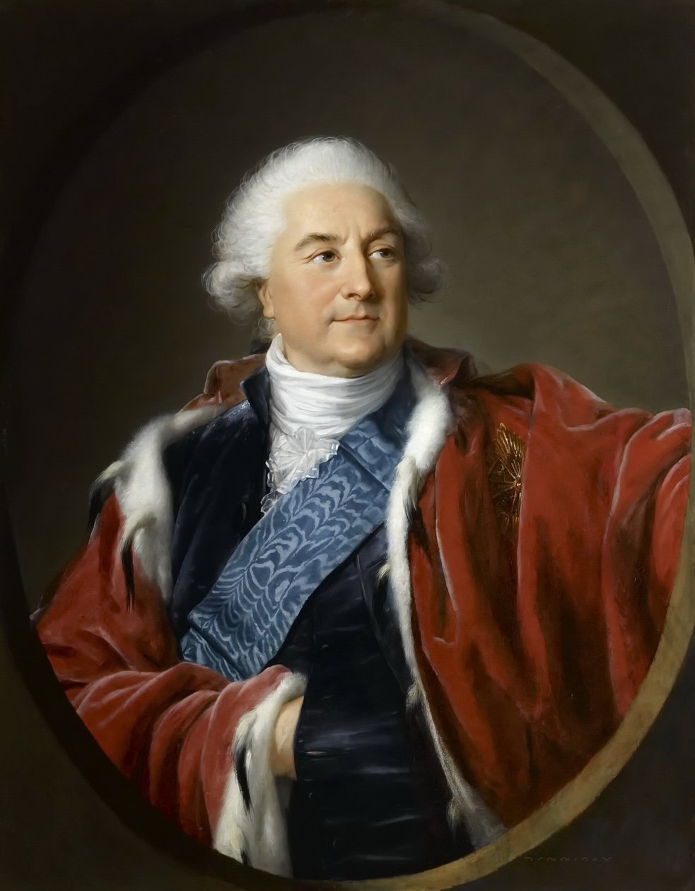 Stanislaw II August Poniatowskin muotokuva, Puolan ja Liettuan liittovaltion kuningas ja suurherttua tekijältä Elisabeth Louise Vigee Lebrun