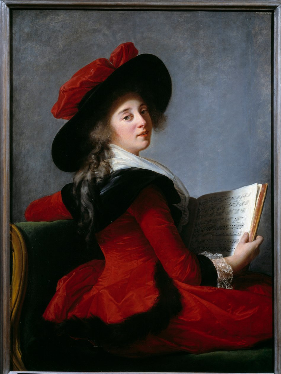 Crussolin paronitar muotokuva. Marie Elisabeth Louise Vigee Le brunin (tai Vigee-Lebrunin tai Vigee Lebrunin) maalaus (1755-1842) tekijältä Elisabeth Louise Vigee Lebrun