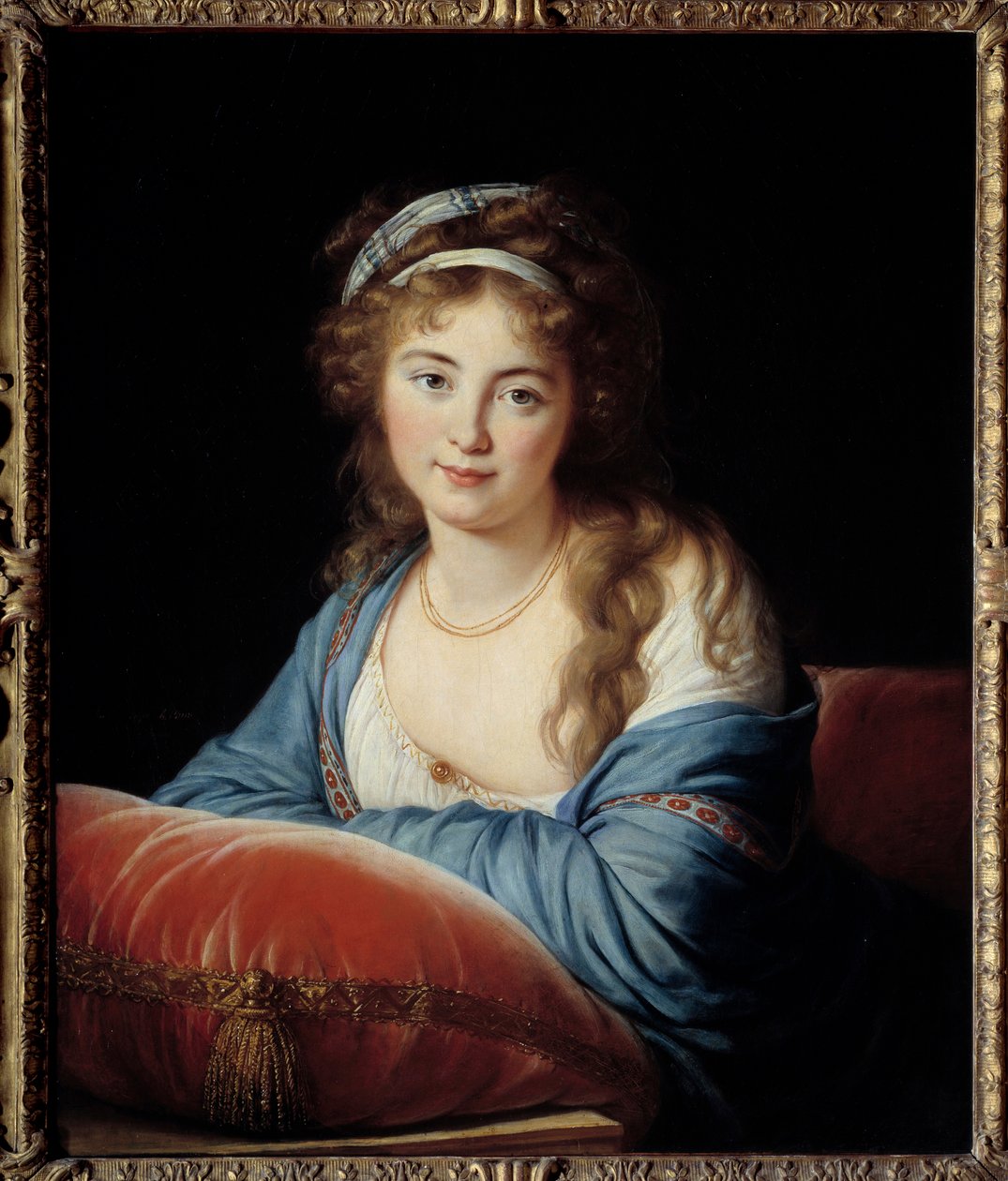 Kreivitär Katariina Vassiljevna Skavronskaia (1761-1829) Venäjän Katariina II:n kunniarouvan muotokuva Marie Elisabeth Louise Vigee Le brunin (tai Vigee Lebrunin tai Vigee Lebrunin) maalaus (1755-1842) 1796 su. 0,66x0,8 m - Kreivitärren muotokuva tekijältä Elisabeth Louise Vigee Lebrun