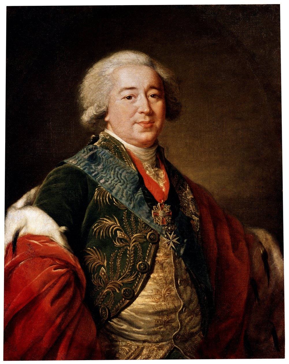 Varakansleri prinssi Alexander Kurakinin muotokuva, 1797 tekijältä Elisabeth Louise Vigee Lebrun
