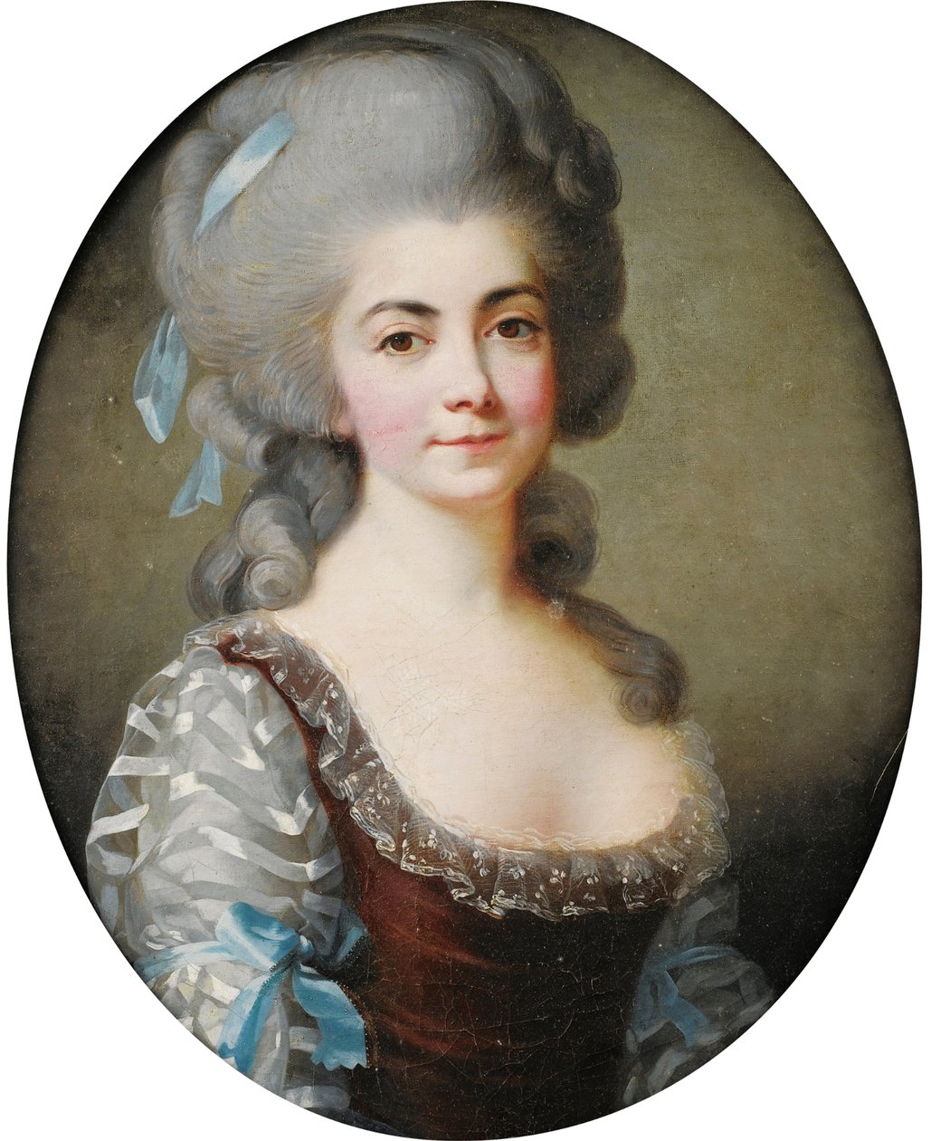 Oopperalaulaja Antoinette Saint-Hubertyn muotokuva 1756-1812, n. 1780 tekijältä Elisabeth Louise Vigee Lebrun