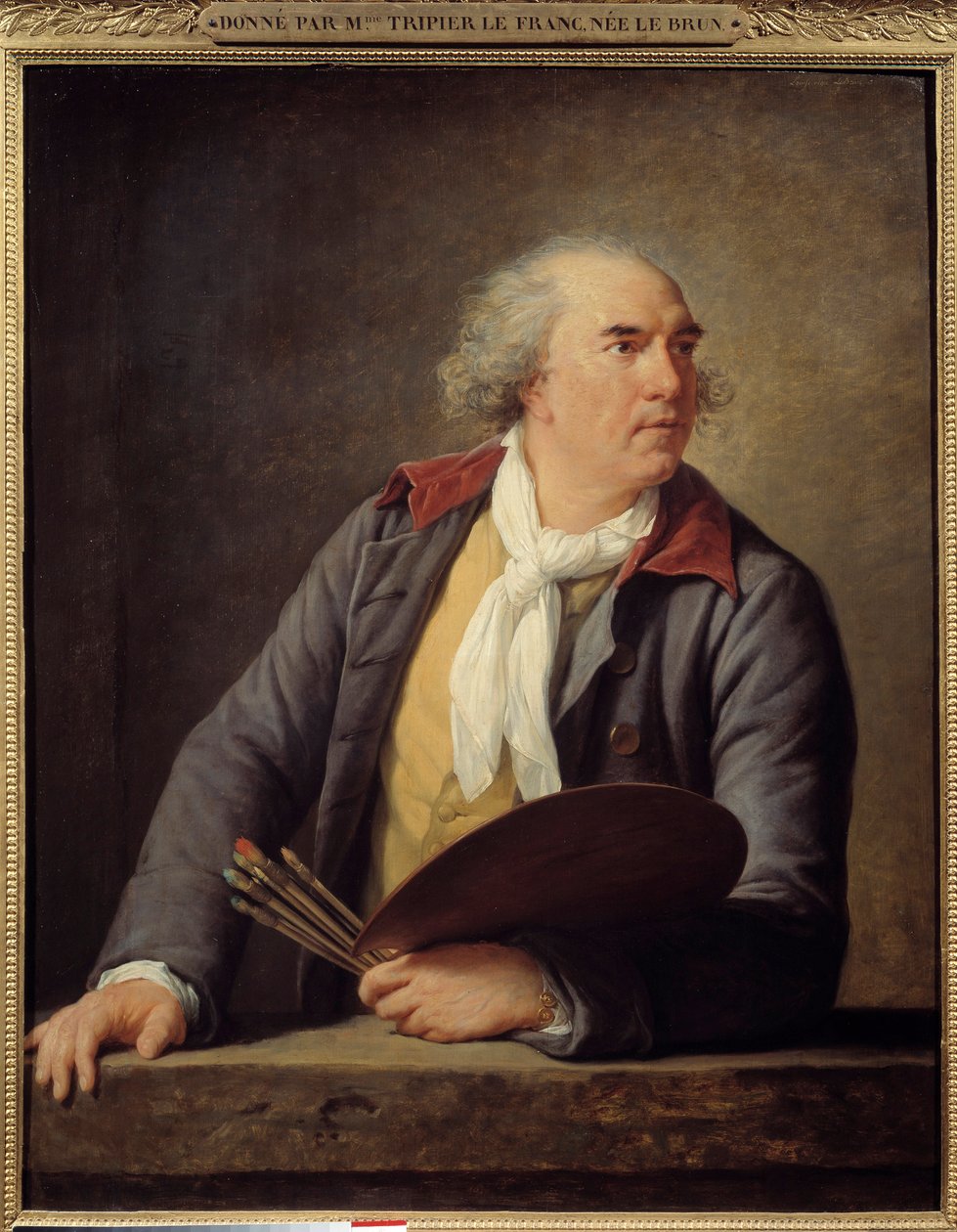 Taidemaalari Hubert Robertin (1733-1808) muotokuva. Marie Elisabeth Louise Vigee Le brunin (tai Vigee-Lebrunin tai Vigee Lebrunin) maalaus (1755-1842) tekijältä Elisabeth Louise Vigee Lebrun
