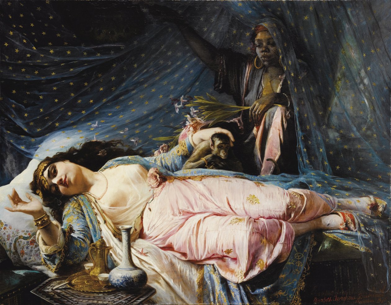 Prinsessa Zainab Nazli Khanum (1853-1913) - Elisabeth Jerichau Baumannin (Jerichau-Baumann) (1819-1881) maalaus tekijältä Elisabeth Maria Anna Jerichau Baumann