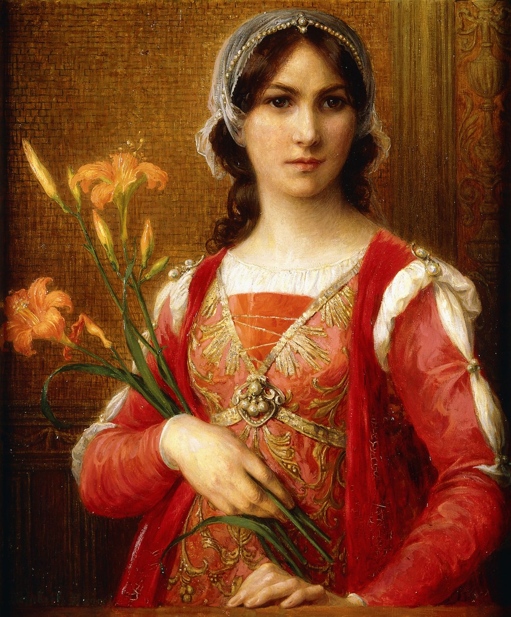 Beatrix Portinari, noin 1913 (öljy kankaalle). tekijältä Elisabeth Sonrel