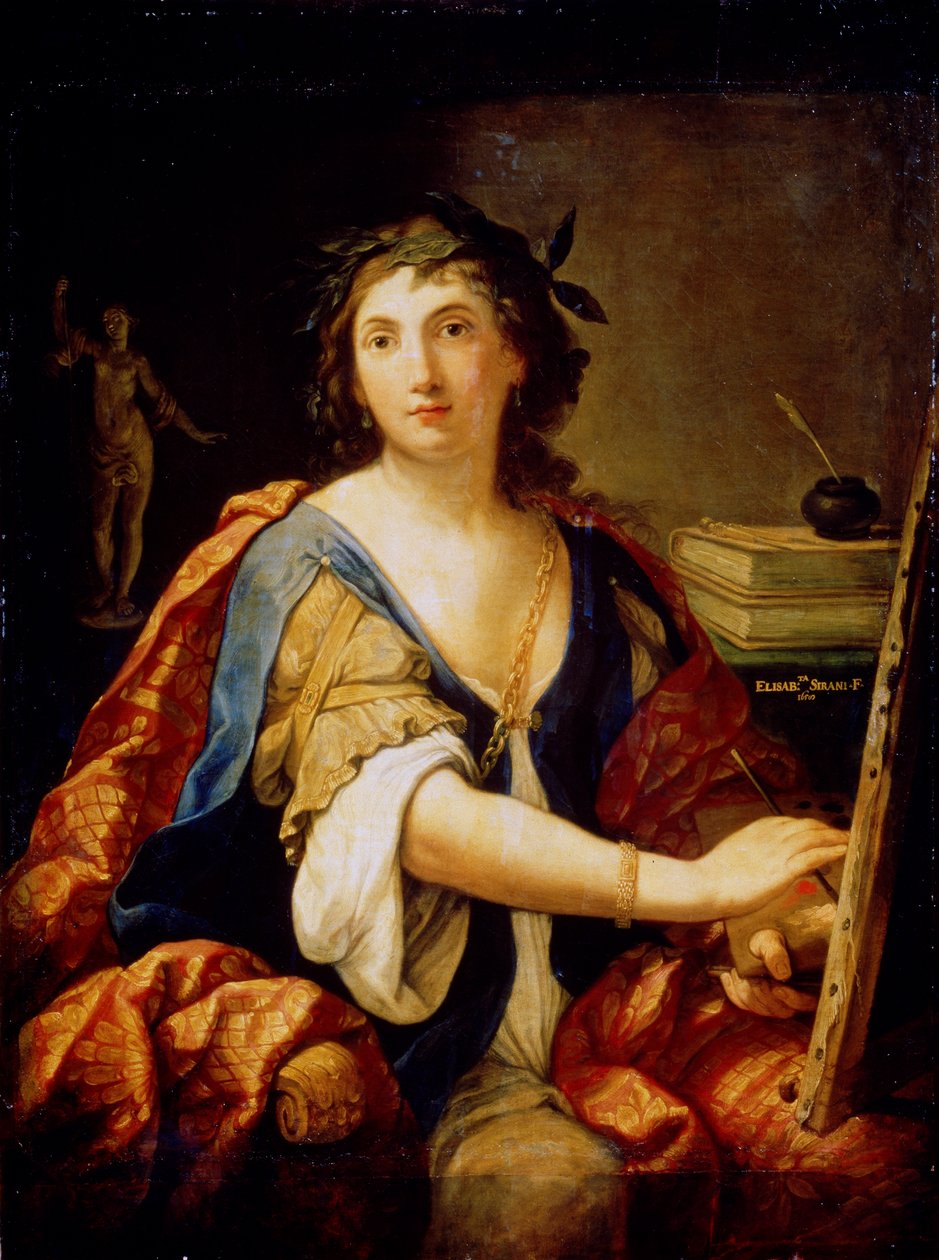 Maalauksen allegoria omakuva, 1658 tekijältä Elisabetta Sirani