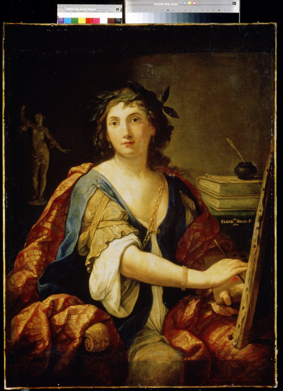 Maalausallegoria, omakuva, 1658 tekijältä Elisabetta Sirani