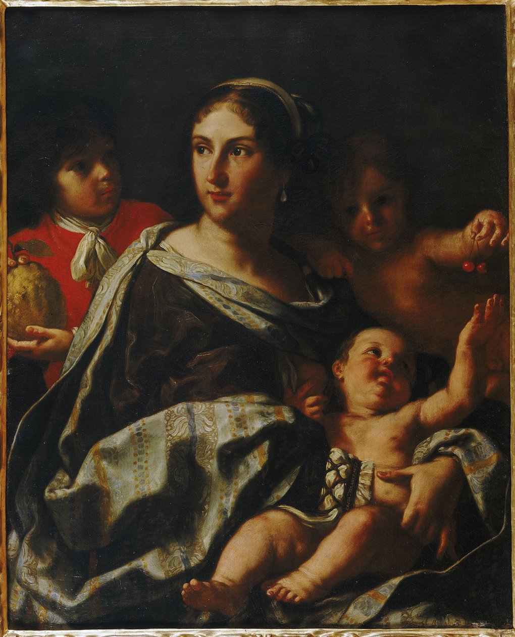 Anna Maria Ranuzzin muotokuva rakkauden vertauskuvana, 1665. tekijältä Elisabetta Sirani