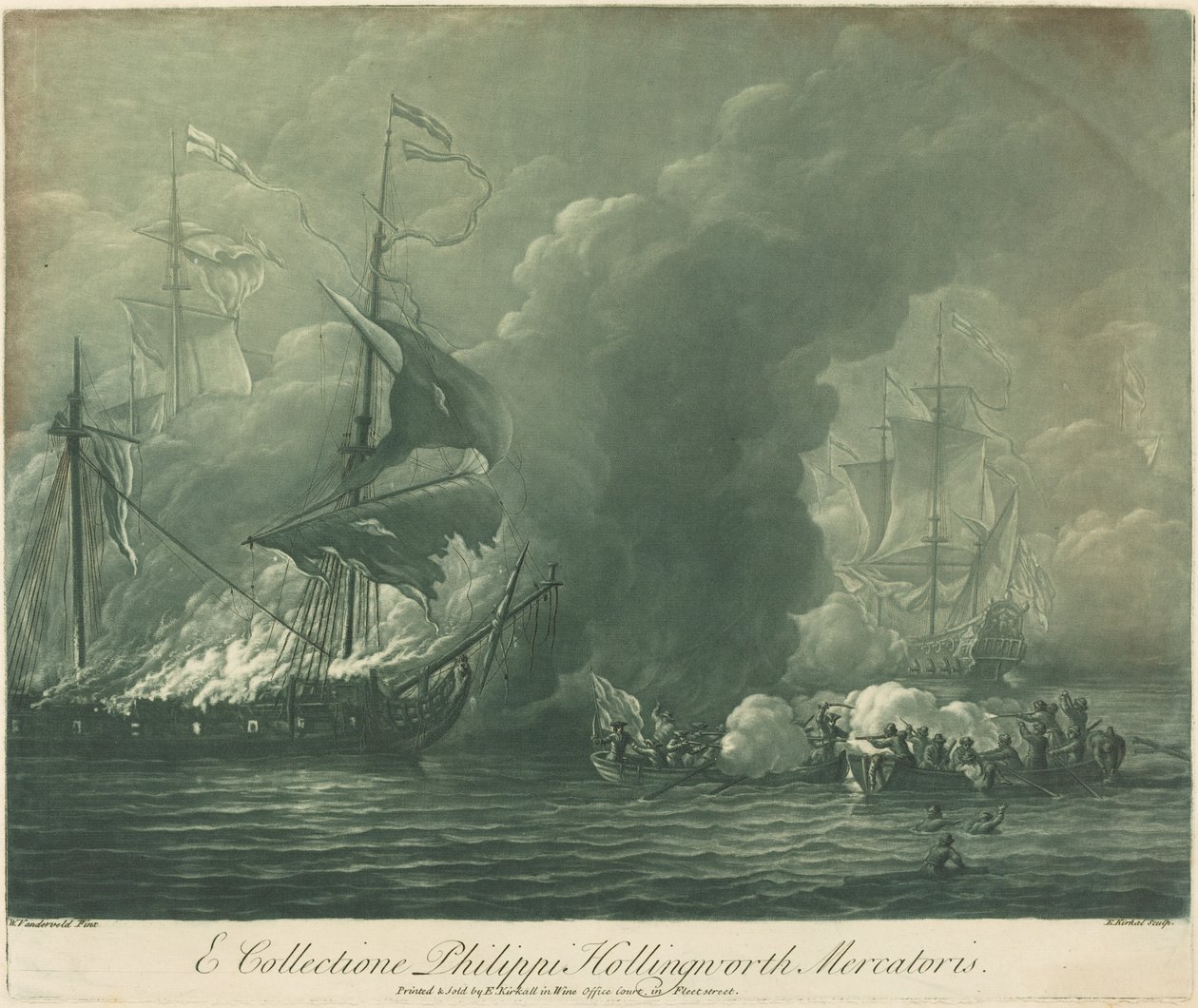 Lähetyskohtaus Philip Hollingworthin kokoelmasta, 1720-luku. tekijältä Elisha Kirkall